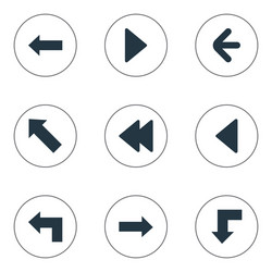 Set of 9 simple cursor icons can be found vector