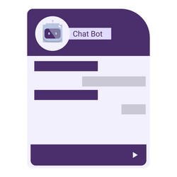 chat bot software application displaying vector image