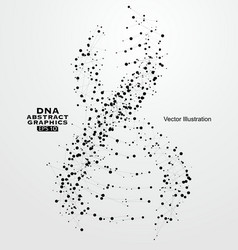 dna abstract graphics consisting of points vector image