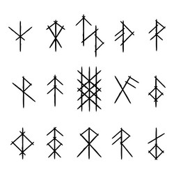 Runes alphabet - elder futhark design Royalty Free Vector