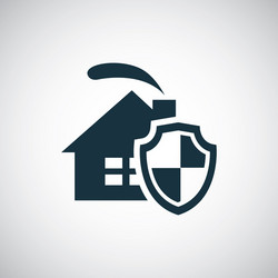 Home security shield icon for web and ui on white vector