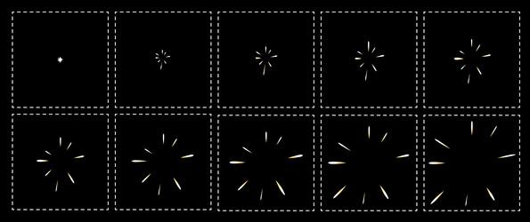 shine effect sprite blast fx game sequence frame vector image