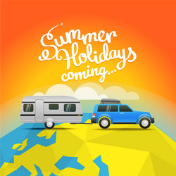 Summer travel holidays coming concept vector