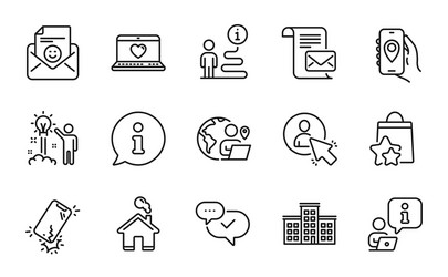 Technology icons set included icon as outsource vector