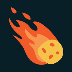 Falling comet or meteor as space adventure vector