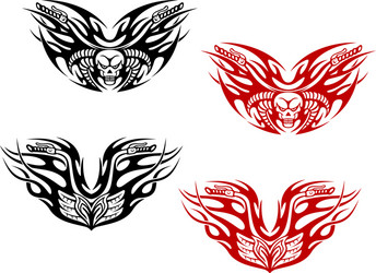 Flame Motorcycle Tattoos Vector Image