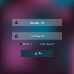gradient blur login ui template design vector image