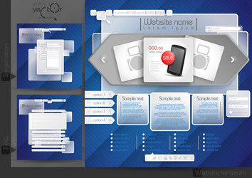 website design template menu elements vector image