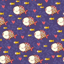 childish marine seamless pattern vector