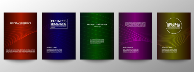cover geometric minimal set abstract line pattern vector image