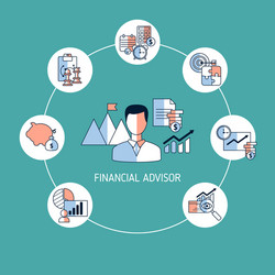 Financial advisor concept vector