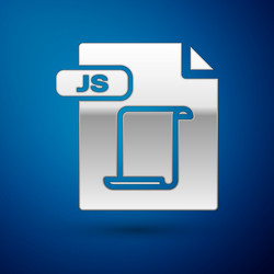 silver js file document download button icon vector image