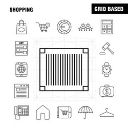shopping line icon for web print and mobile uxui vector image
