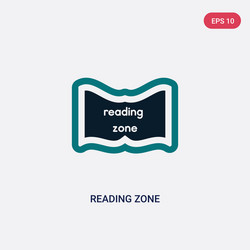 Two color reading zone icon from maps and flags vector