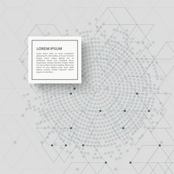 abstract background with hexagon pattern and dots vector image