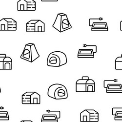 doghouse accessory seamless pattern vector