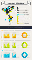 elements of infographics with buttons and menus vector