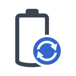 refresh battery icon vector