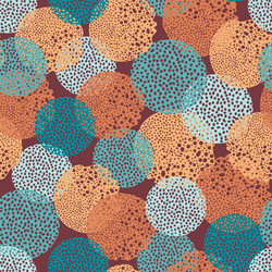 Seamless pattern with abstract round shapes vector