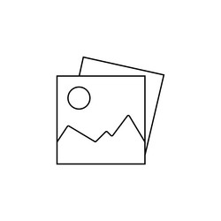 web line icon gallery design for website outline vector image