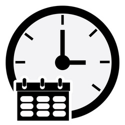 Clock icon time symbol Royalty Free Vector Image