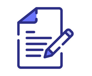 Document create write single isolated icon vector