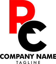 Initial letter rc logo template design Royalty Free Vector
