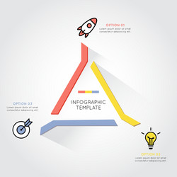 modern triangle infographic for business project vector