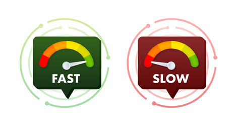 network speed test indicators showing fast vector image