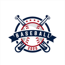 Baseball Badge Logo Template Vector Image