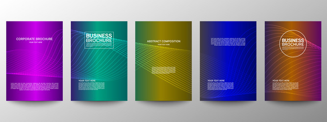 Cover geometric minimal set abstract line pattern vector