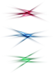 Set of blurred color shadow lines design elements vector