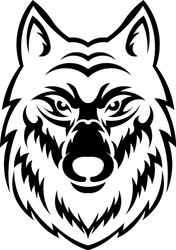wolf bolt emblem Vector Image