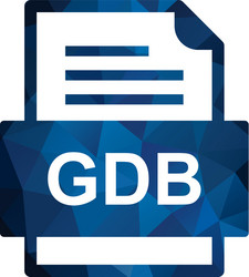 gdb file document icon vector image