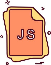 Js file type icon design vector