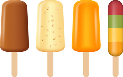 Eskimo ice cream set fruit Royalty Free Vector Image