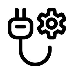 power cord with variable settings vector image