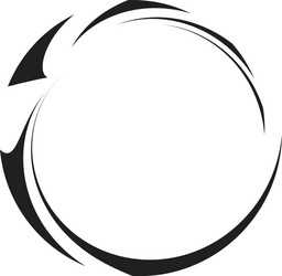 radial abstract geometric circle design element vector image