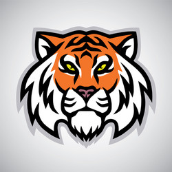 Tiger Head Logo - Mascot Template Vector Image
