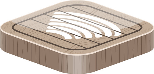 3d app button with a wifi icon vector