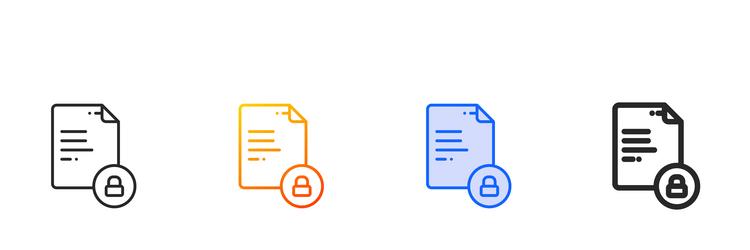 document iconthin linear gradient blue stroke vector image