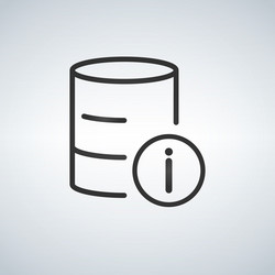 linear database server isolated flat web mobile vector image