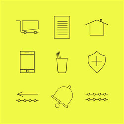 Web linear icon set simple outline icons vector