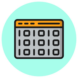 binary code icon design vector image
