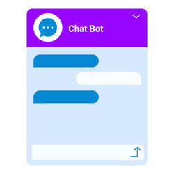 chat bot displaying messages on smartphone screen vector image