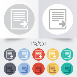 export file icon document symbol vector