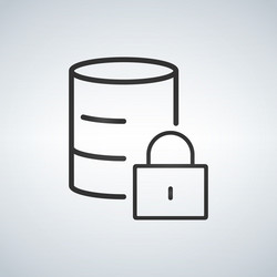 linear database server isolated flat web mobile vector image