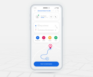 map gps navigation app ux ui concept mobile vector image
