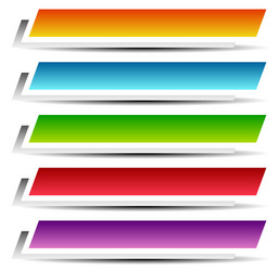 Rectangle banners buttons labels in several vector