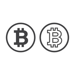 bitcoin blockchain cryptocurrency gray icon open vector image